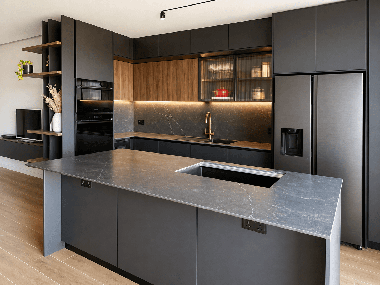 Top cucina con schienale coordinato in pietra